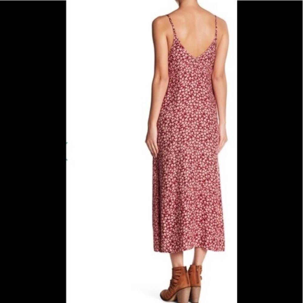Billabong Dreamy Garden Print Midi Dress Scarlet